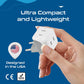Ceptics European Travel Plug Adapter Europe Power Adaptor Charger Dual Input - Ultra Compact - Light Weight - USA to any Type C Countries such as Italy, Iceland, Austria and More (CT-9C), white