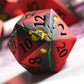 DNDND Metal Dice, 7 PCS Metallic Flowers D&D Dice with Gorgeous Gift Case for D&D Dungeons and Dragon Tabletop Game (Red and Yellow)