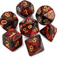 QMAY DND Dice Set -D&D Polyhedral Dice (7 Pcs) for Dungeons and Dragons (Red and Black)