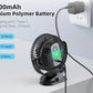 USB Personal Clip on Fan 5000mAh Battery Operated 6in, Type C, 3 Speed, 720° adjustment, Small Portable Fan for Table, Bedroom, Desk, dormitory, Camping, Stroller, Golf Cart