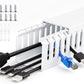 ZhiYo 2x2in Professional Server Rack Cable Management Raceway, 78in(2xL39in) Cable Raceway Kit, Electrically Safe PVC Open Slot Wire Cover, Cord Hider for Under Desk/Computer/Network Cords White
