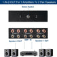 Y.D.F 2 Port Amplifier Speaker Selector, 2(1)-in-1(2)-Out Amp Speaker Switcher Selector, AMP A/B Switch Splitter 2-Way Loudspeaker Control Combiner Box