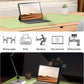 YSAGi Leather Desk Protector, Office Mat, Large Mouse Mat, Non-Slip PU Leather Blotter, Laptop Desk, Waterproof Writing Pad for Office and Home (Peak Green, 35.4" x 17")
