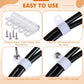 Hicarer 50 Pack R-Type Cable Clip Wire Clamp, Nylon Screw Mounting Cord Fastener Clips with 50 Pack Screws for Wire Management (White,3/8inch)