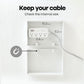 Book Shape Decorative Cable Management Box - Expandable Cable Organizer Box with Magnetic Closure for Home & Office (Serif, Standard)