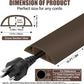 Floor Cord Cover Cable Cavity Self Adhesive Cord Hider Floor 10FT Floor Cable Management Power Cord Protector Floor Electric Cord Covers for Offices, Gym, Exhibitions (CoffeeBrown, 1.57" x 10')