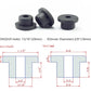 10 pcs 13/16" Drill Hole，3/8" ID Black Silicone Top hat Rubber Grommets for Wiring，Automotive，Firewall，Hole Plug，Desk，Screw，Water and Gas Pipe，Drain，House Siding，Cable Bushing，Glass，Wire Plug