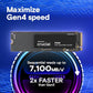 Crucial P310 2TB SSD, PCIe Gen4 NVMe M.2 2280, Up to 7,100MB/s, for Laptop, Desktop (PC), & Handheld Gaming Consoles, Includes Acronis Data Recovery Software, Solid State Drive - CT2000P310SSD801
