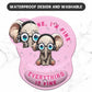 ITNRSIIET Ergonomic Mouse Pad with Gel Wrist Support Small Wrist Rest Smooth Surface Non-Slip PU Base Comfortable Office Supplies Pain Relief, 8.7 x 7.2 inches, Pink Pretty Elephant