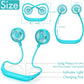 Portable Neck Fan, 2600mAh Battery Operated, Ultra Quiet Hands Free USB Fan with 3 Speeds, Strong Wind, 360° Adjustable High Flexibility Wearable Personal Fan for Sport Office Outdoor Travel (Cyan)