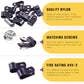 Swpeet 120 Pack Black 5/16 Inch Nylon Plastic R-Type Cable Clips Clamp Kit, Nylon Screw Mounting Cord Fastener Clips with 60 Pack Screws for Wire Management (5/16 Inch, Black)