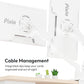 Pixio PS1D Wave White Dual Monitor Arm Stand Desk Mount - Fits up to 32 inches Monitors and up to 19.8lbs. VESA Compatibility and Integrated Cable Management