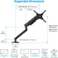 AVLT Single 27”-45” RGB Gaming Monitor Arm Desk Mount Built-in 20 Lighting Modes Touch Button Control Fits Flat/Curved/Ultrawide Screen Height Swivel Tilt Rotation Adjustable Stand -Black