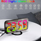 SZELAM LED RGB Digital Alarm Clock,with 11 Color Modes Display,Mirror Surface,Dual USB Charger Ports,Modern Desk Clocks for Bedroom Home Office Decor- Black