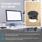 2" Black Desk Grommet, JTemgle Flexible Cable Grommet Rubber Cable Hole Cover Wire Organizer Caps Desktop Cord Management for Home Office TV Stands Tabletops, 2 Pieces