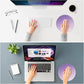ITNRSIIET Mouse Pad Non-Slip Rubber Base Smooth Surface Stitched Edges Waterproof Durable Compatible with All Mice for Office & Gaming, Desk Accessory, Diameter 8.7 inch, Lavender Gradient