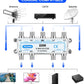 8 Way Coaxial Cable Splitter,Support 10-2602MHz, RG6 Compatible, Nickel-Plated for Cable Splitter,Work with CATV, Satellite TV,Antenna System and MoCA Configurations