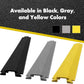 Kable Kontrol Drop Over Floor Cord Cover – 60” Inch Long 1 Channel Cable or Wire Protector – 30 Pcs Bulk Pack - Rubber Ramp for Indoor and Outdoor Use – Yellow
