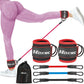 Ankle Resistance Bands with Cuffs, Ankle Bands for Working Out, Ankle Resistance Band for Leg, Booty Workout Equipment for Kickbacks Hip Fitness Training, Exercise Bands for Butt Lift Women