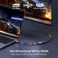 UGREEN 2 Pack 4K DisplayPort to HDMI Adapter, Unidirectional DP 1.2 PC to HDMI 1.4 Converter Braided Cable Male to Female for Desktop, Projector, Monitor, Compatible with AMD, NVIDIA, Passive, 0.66FT