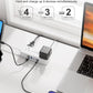 5 USB(3 USB C) Travel Power Strip- 5Ft Short Extension Cord with 5 USB Charging Station 24W/4.8A and 4 Wide Outlets, Compact Flat Plug Small Extension Cord for Travel Cruise College Dorm Office White