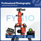 Fotopro Mini Tripod with Ball Head Phone Mount Detachable Selfie Stick Folded only 8.6" Max Load up to 6.6 lbs FY-810 Orange