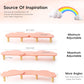 Dual Monitor Stand Riser, Adjustable Rainbow Cloud Desktop Organizer for 2 Monitors, Flexible Length & Angle Computer Stand for Laptop, PC, Printer, Home Office Use - Pink