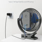 xasla 10000mAh Portable Rechargeable Clip on Fan, 8 inch Battery Operated Fan, 24 Hours Work Time, 4 Speeds Personal Fan, Ideal for Outdoor Camping Golf Cart Home Office Blue