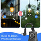 HBN Outdoor Light Timer with Remote Control, Waterproof Light Sensor Timer, 100 ft Wireless Range, 2 Grounded Outlets for Christmas Lights, 15A 1/2HP Heavy Duty