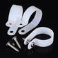 Hicarer 50 Pack R-Type Cable Clip Wire Clamp, Nylon Screw Mounting Cord Fastener Clips with 50 Pack Screws for Wire Management (White, 1 Inch)