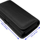 Nylon Cellphone Holster for Cricket Dream 2 5G, Motivate Max, TCL 50 XL 60 XE, S22 S23 S24 S25/Note20 Ultra - Horizontal Case Canvas Waist Carrying Pouch with Belt Clip/Loops, Black