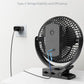 xasla 10000mAh Portable Clip on Fan, 8 inch Rechargeable Battery Operated, 24 Hours Work Time, Quiet USB 4 Speeds Personal, Ideal for Outdoor Camping Golf Cart Home Office Black