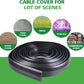 10ft Floor Cable Cover Heavy Duty PVC Cord Cover Wire Cover to Prevent Trip Hazard for Home Office or Outdoor(10ft, Black)