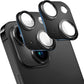 2 Pack Camera Lens Protector for iPhone 15 / iPhone 15 Plus,[Not Easy to Breakn ] AR Tempered Glass Strong Adsorption Metal Camera Cover Screen-black