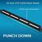 Rapink Patch Panel 24 Port Cat6 10G Support, Network Panel UTP 19-Inch, Wallmount or Rackmount 1U Ethernet Patch Panel Punch Down Block for Cat6, Cat5e, Cat5 Cabling