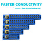 Busbar Terminal Block 1-in-4-Out | 12V-690V 60A High Current Power Distribution | Flame Retardant PC | with Thickened Copper Busbars for Industrial/EV Systems one Piece