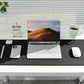 ALOANES Black Waterproof Desk Mat, Large Mouse Pad with Extended Mouse Mat, with Anti Slip Base, Stitched Edge, Grain Jacquard Surface, Perfect for Gamer, Office & Home, XXL 11.81''x31.50''x0.12''