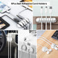 193 PCS Cable Management Kit - 4 Cable Sleeve, 57 Self Adhesive Cable Clips, 12 Hanging Strips, 12 Cable Organizer Straps and 100 Fastening Cable Ties for TV Computer Under Desk (White)