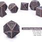 D&D Metal Dice Set, DNDND 7PCS Metallic Ancient Copper Dice with Metal Case for DND Dungeons and Dragons Table Games Roly Playing Rolling