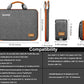 Laptop Case 15.6 Inch Briefcase Military-Grade Protection with Detachable Belt Bag, Compatible All Model of 15-16 Inch MacBook Pro and Most Popular 15.6 Inch Notebooks Chromebooks (Gray Orange)