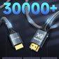ARISKEEN 8K HDMI Cable 50FT, 48Gbps High Speed HDMI 2.1 Cable, 8K 60Hz, 4K 120Hz 144Hz Support for HDR 10, HDCP 2.2 2.3, eARC, DTS:X, Braided HDMI Cord Compatible with Laptop/HDTV/Monitor - 50 Feet