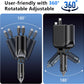 OHLPRO Retractable Car Charger Cigarette Lighter Adapter, 168W 5 in 1 Fast Phone Charging Built-in Replaceable Fuse, Socket Splitter with Dual USB-C Cords, Fit for Phone, iPad, Galaxy, GPS