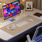 Leather Desk Pad Protector, Mouse Pad, Office Mat, Non-Slip PU Leather Blotter, Laptop Pad, Waterproof Writing Pad for Office and Home (Apricot, 31.5" x 15.7")