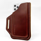TobbinGear Leather Belt Phone Pouch, Leather Cell Phone Holster, Universal Phone Case with Belt Loops, for Men and Women Large Coffee
