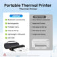 2025 Portable Printers Wireless for Travel, Inkless Thermal Printer Support 8.5" x 11"& A4, Mobile Printers with Carry Case, Bluetooth Portable Printer for Office,Travel,School,Car,Home,Black