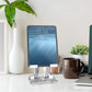 KABCON Quality Tablet Stand,Adjustable Foldable Eye-Level Aluminum Solid Up to 15-in Tablets Holder for Microsoft Surface Series Tablets,iPad Series,Samsung Galaxy Tabs,Amazon Kindle Fire,Etc.Silver