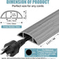 Floor Cord Cover Self Adhesive Cord Hider,3.3FT Cable Management, Extension Strip Protector for Wires, Prevent Cable Trips for Offices, Gyms, Exhibitions Cavity:0.51"(W) x 0.3"(H) Gray Wood