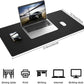 AFIING Leather Desk Pad Protector, Office Desk Mat, Large Mouse Pad, Desk mat for Keyboard and Mouse, Laptop Desk Pad, Waterproof Desk Writing Pad for Office and Home (Black, 23.6" x 13.7")