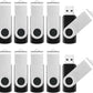 8GB Flash Drive 10 Pack Bulk USB Flash Drives, USB2.0 Thumb Drive USB Stick for Data Storage Backup, Jump Drive Pen Drive Zip Drive Memory Stick with Indicator, USB Storage Flash Drive Swivel Design