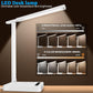 Smart Desk Lamp with 4-in-1 Charging Station (2 AC outlets, Type-C, USB-A Ports), 5 Color temperatures and 5 Brightness Levels, Adjustable gooseneck arm, Eye-Friendly Lighting for desks, bedrooms
